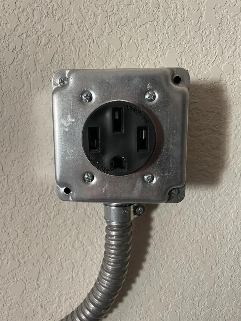 NEMA 14-50 outlet installed for Smart Home Electrical in Clover Creek